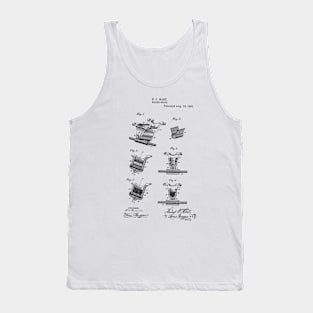 Roller Skate Vintage Patent Hand Drawing Tank Top